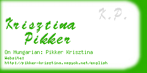 krisztina pikker business card